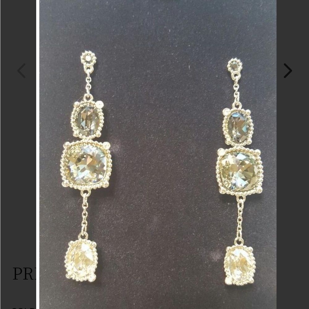Swarovski Gold and Silver Crystal Earrings